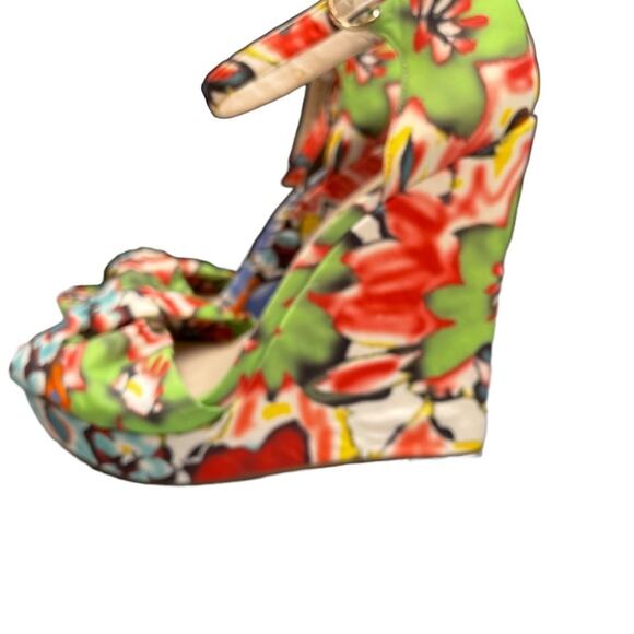Nine West Letitgo floral STRAPPY Wedge Sandals - Picture 6 of 12
